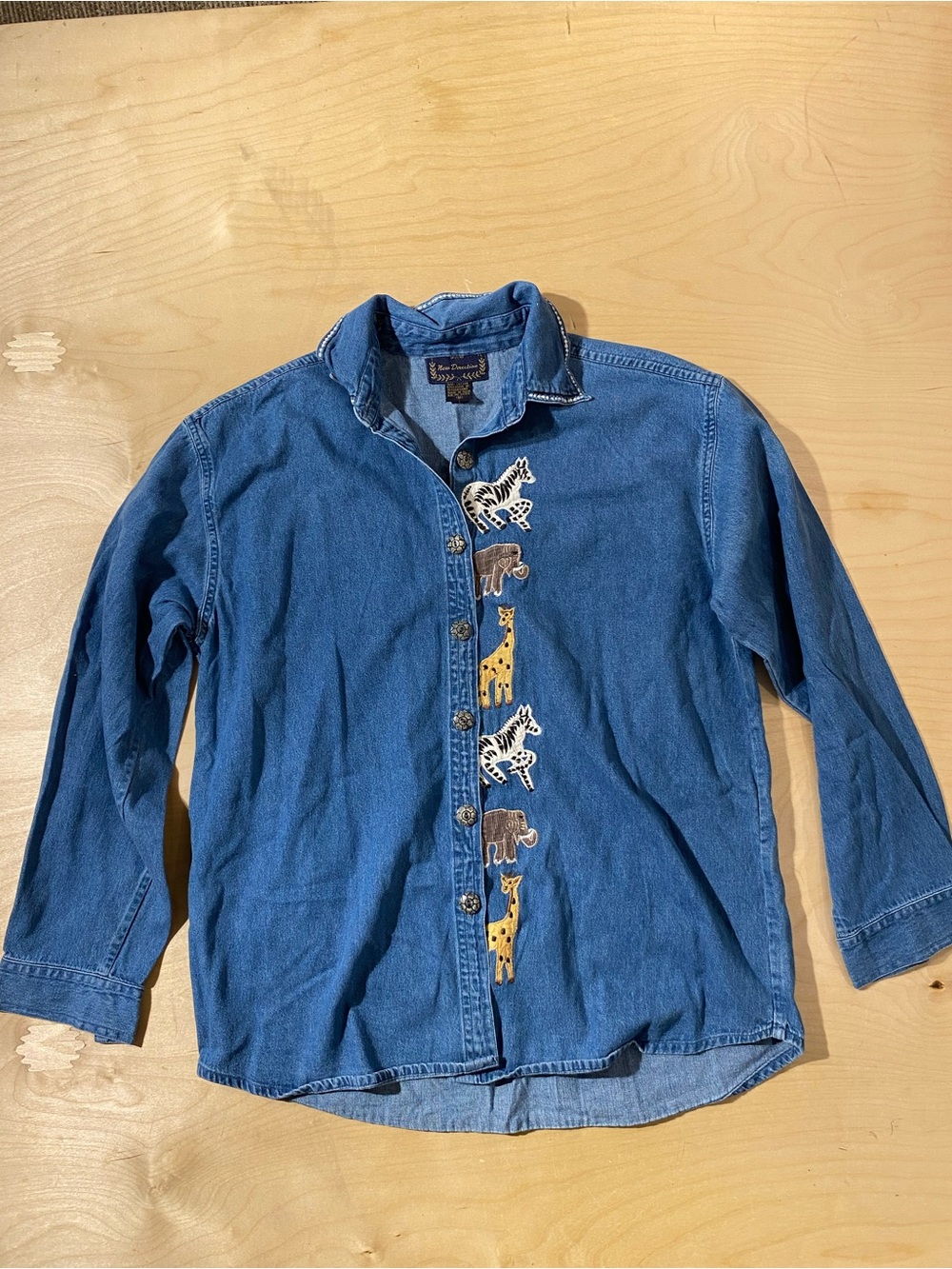 new directions Light Blue Denim Shirt Medium (RP) - Picture 2 of 10